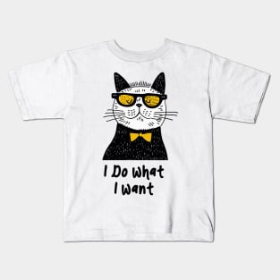 Sassy Cat Swagger - Funny cat Kids T-Shirt